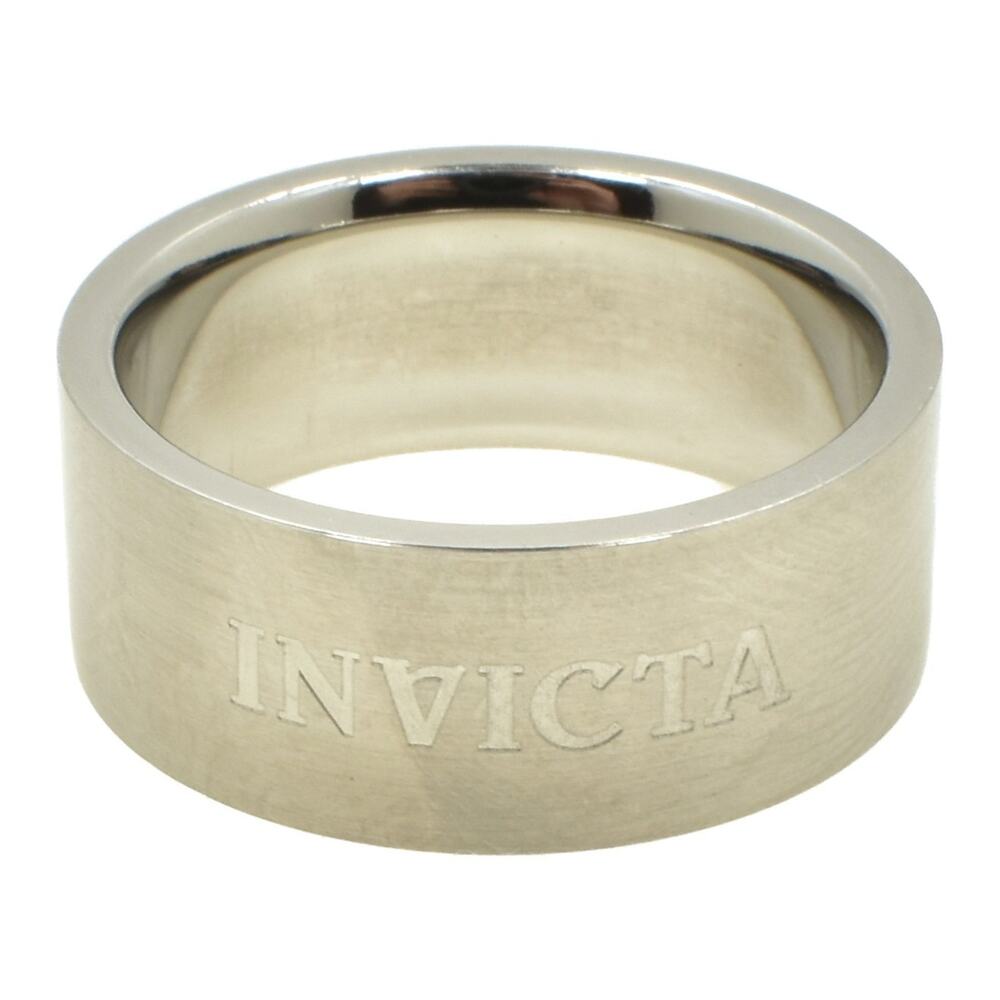 Invicta 2531M Stainless Steel Ring Size 7 Medium Brushed Band Engraved